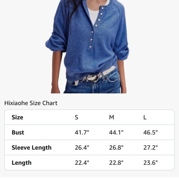 NWT Amazon Brand long sleeve Henley sweater size M - Picture 3 of 10